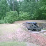 Confederate cannon overlooking James River